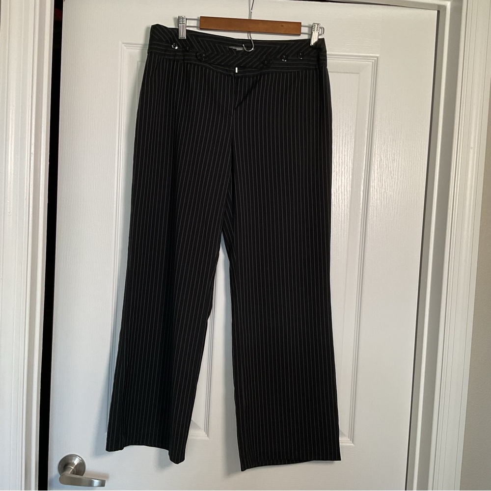 Kenneth Cole Black Pinstripe Pants
